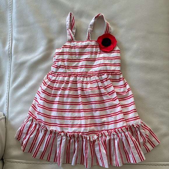 Janie and Jack Poppy Red Stripe Dress - Picture 1 of 3